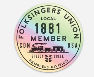 Hologram Folksingers Logo Sticker