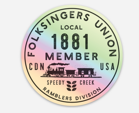 Hologram Folksingers Logo Sticker